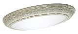 Light Concepts 11574WHA Oval Flush Mount - Acanthus Antique White - Traditional Energy Star Lights