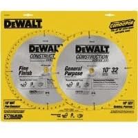 DEWALT DW3106P5 2 Blade 10-Inch 60-Tooth Crosscutting Saw Blade and 10-Inch 32-Tooth... by DeWalt