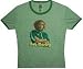 BOB MARLEY - Tough - Green Women's / Girls 30/1 Singles Cotton Ringer T-shirt (Girlie / Babydoll)