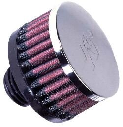Crankcase Vent Filter With and Without Deflector Shield Screw In Breather