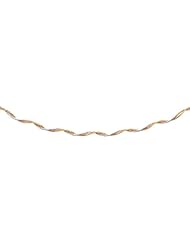 14K Tri-Color Gold Spiral Design Multi Strand Mirror Spring Necklace