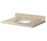 Pegasus PE49996 49?Ç¥ Travertine Vanity Top with Bowl & 8?Ç¥ Faucet Spread, Ivory Select