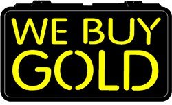 We Buy Gold Backlit Lighted Imitation Neon Sign
