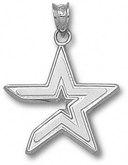 Houston Astros Sterling Silver Star 3/4'' Pendant