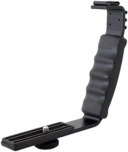DigitalMate DMLBRKT Universal "L" Bracket with 2 Accessory Shoes, Black