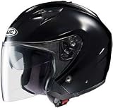 HJC IS-33 BLACK MOTORCYCLE Open-Face-Helmet