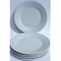 Men�teller Teller flach Speiseteller Weiss 6er Set