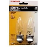 Clear Blunt Tip Chandelier Bulb, 40 Watt