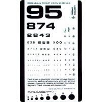 Grafco Pocket Size Plastic Eye Chart, 6 3/8" x 3 1/2" Model # 1243