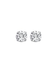 0.57 Carat (ctw) 14K White Gold Round Diamond Ladies Stud Earrings