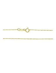 14K Yellow Gold - 20" 1.0 MM. Bar & Bead Necklace Gold Chain