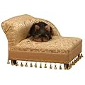 Fantasy Furniture Cleopatra Chaise Gold/Ivory Pattern, Small