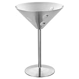 MIU France Set of 2 Brushed Stainless Steel Martini Glasses