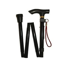 Adjustable Aluminium Folding Walking Stick Pole 81-92cm