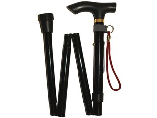 Adjustable Aluminium Folding Walking Stick Pole 81-92cm