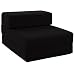 Gilda � Single Chairbed Guest Z Chair bed Futon - BLACK COTTON - more Colours & Fabric Types in Store