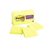 Post-it Notes, Super Sticky Pad, 3 Inches x 3 Inches, Canary Yellow, 90 Sheets per Pad, 10 Pads per Pack (654-10SSCY)
