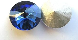 Comparable Swarovski Crystal 14mm Rivoli Beads Navy Blue Sf -Pack of 12