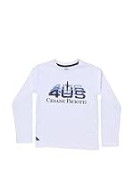Cesare Paciotti 4US Kids Camiseta Manga Larga (Blanco)