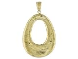 10KT DIAMOND CUT OPEN TEARDROP PENDANT