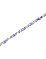 14kt Yellow Gold Oval Tanzanite and Diamond Bracelet