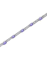 14kt Yellow Gold Oval Tanzanite and Diamond Bracelet