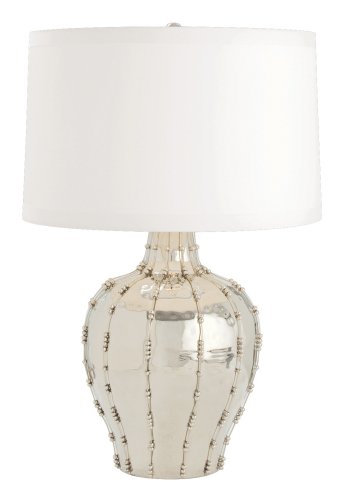 Elise Beaded Polished Nickel Table Lamp
