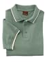 Harriton Men's 6 oz. Short Sleeve Pique polo Shirt with Tipping, Medium, DILL/STONE
