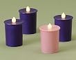 4-Piece Battery Operated LED Lighted Christmas Advent Votive Candle Set