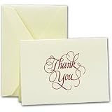 Cranberry Script Thank You Notes