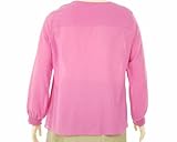 IMAGE OF Michael Kors V-Neck Long Sleeve Top Begonia 1X
