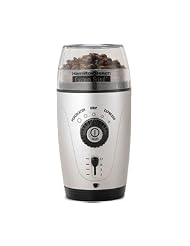 Hamilton Beach 80365 Custom Grind Hands-Free Coffee Grinder, Platinum