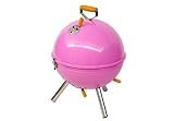 Mini BBQ-Grill Holzkohle Kugelgrill PINK