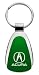 Genuine Acura Aqua Green Logo Metal Chrome Tear Drop Key Chain Ring Fob