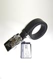 Prada Belts Black Leather With Crocodile Leather Buckle KP4334 - LMIMTED
