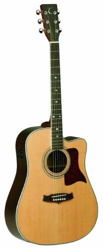 Tanglewood All-Solid Wood Dreadnought Acoustic Guitar with Solid Spruce Top and Solid Rosewood Back & Sides (TW15-ASR-CE) On Sale