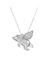 Porciuss Flying Pig CZ Necklace