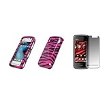 Nokia Nuron 5230 - Premium Black and Hot Pink Zebra Stripes Design Snap-On  ....