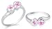 Round Cut Pink Cz Ring Sterling Silver Size 8