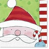 Here Comes Santa Christmas Party Beverage Napkins