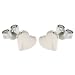 Sterling Silver Heart Stud Earrings .925 Stamp Hypoallergenic Nickel Free