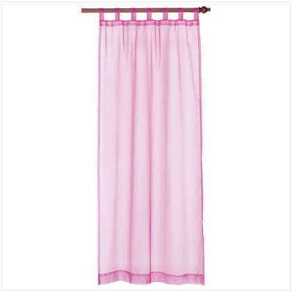 Girls Pink Tab Topped Curtain