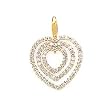 14K YELLOW GOLD AND CZ HEART PENDANT 3.80CTW FITS 2MM