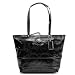 Coach Signature Op Art Patent Leather Book Tote 15142 Black