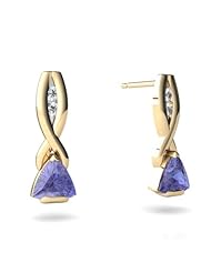 Genuine Tanzanite 14kt Yellow Gold Earrings