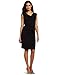 Jones New York Women's Extended Shoulder Drape Neck Dress, Black, Small