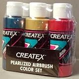 Createx 2oz Set Of 6 Pearlized Airbrush Set by Airbrush Paints