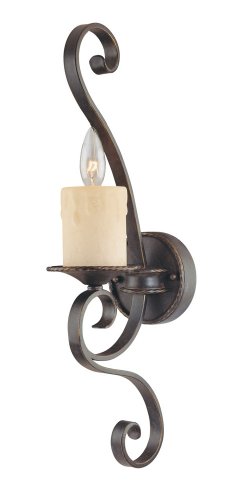 World Imports Lighting 5961-97 Stafford Spring 1-Light Sconce, Dark Antique Bronze
