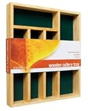 from Kitchen Craft Kitchen Craft Cutlery Tray with Five Sections, Wooden, 36cm x 31cm x 5cm Model KCCUTLERYWD