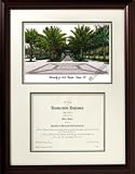 University of South Florida Graduate Framed Lithograph w/ Diploma Opening